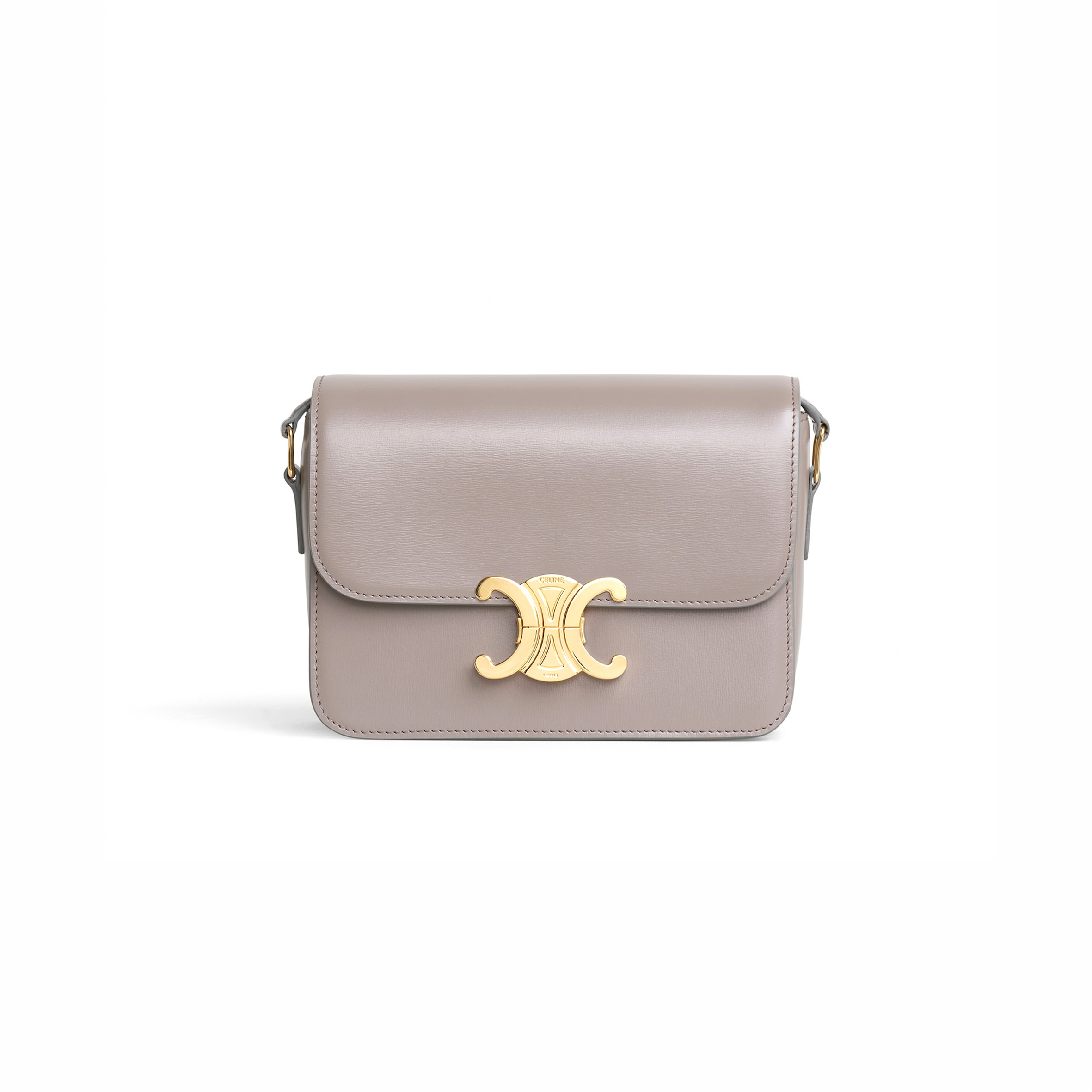 CELINE SMALL TEEN TRIOMPHE BAG IN SHINY CALFSKIN 188423BF4.10BL (18.5*14*6cm)